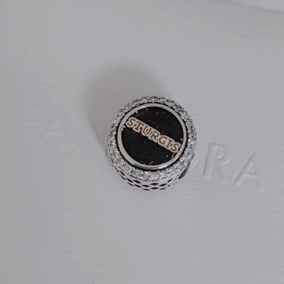 Pandora Harley Motorcycle Sturgis Bead Charm Bracelet Pendant S925 Silver - Picture 3 of 7